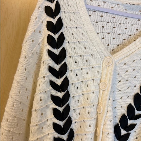 In-Loom Threaded Ribbon Knit Cardigan - Picture 2 of 6